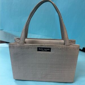 Kate Spade Elegant Silver Silk evening bag